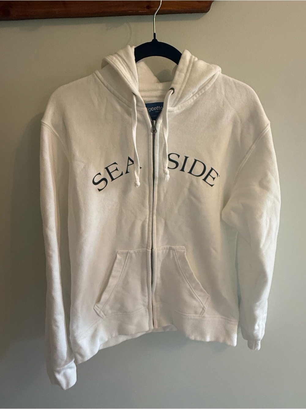 Seaside White Zip-Up Hoodie Jacket - Women’s